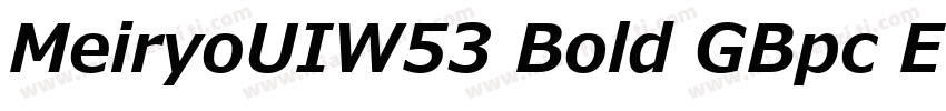 MeiryoUIW53 Bold GBpc EUC H字体转换